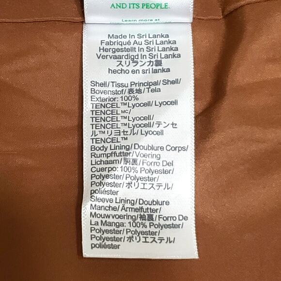 NWT J. Crew Factory Drapey Twill Double-Breasted Blazer Warm Brandy Sz 6 Preppy - Picture 8 of 16